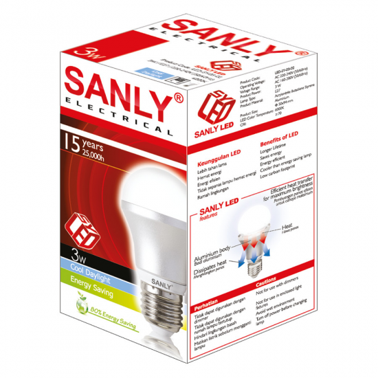 Sanly LED 3 W Coolwhite