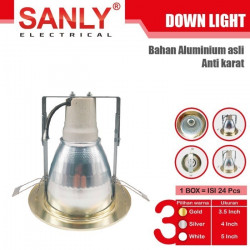 Kap Downlight Sanly 3.5 Inch  SNI Silver/ White /Gold