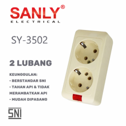 Stop Kontak Lubang/Socket SNI - 2 Lubang