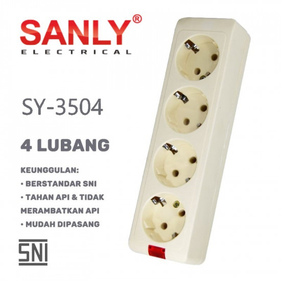 Stop Kontak Lubang/Socket SNI - 4 Lubang