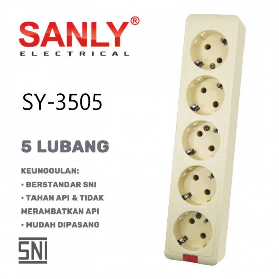 Stop Kontak Lubang/Socket SNI - 5 Lubang