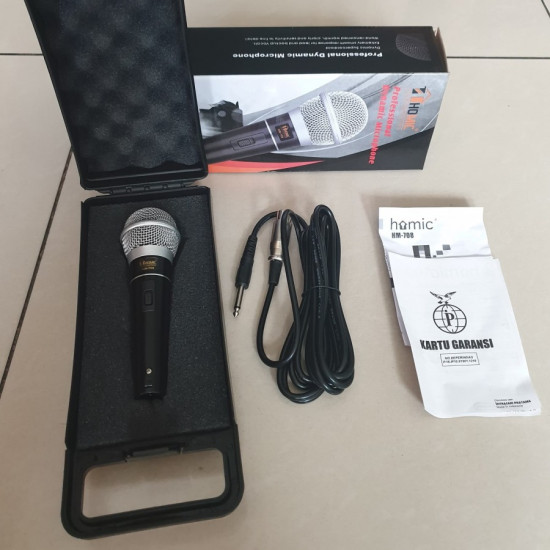 Homic Microphone Mic Single Body Besi + Kabel HM-708