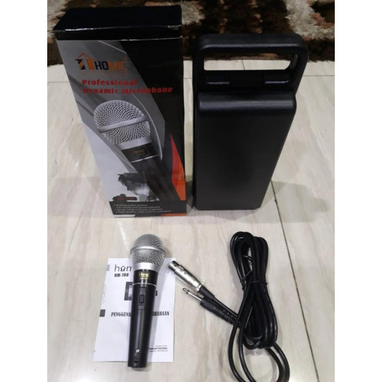 Homic Microphone Mic Single Body Besi + Kabel HM-708