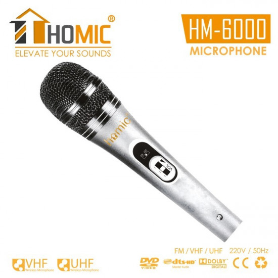 Mikropon Single Kabel Homic HM-6000 Body Besi