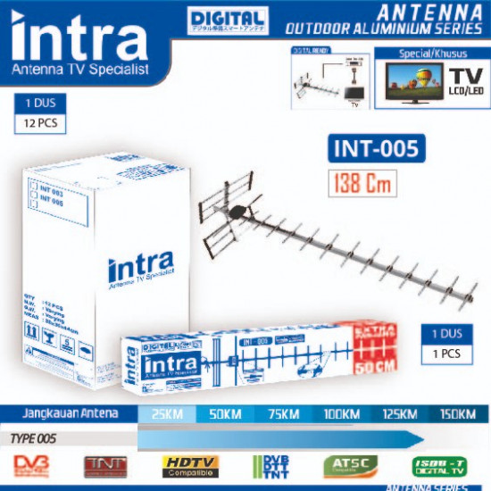 Antena TV Outdoor Analog & Digital Intra INT-005