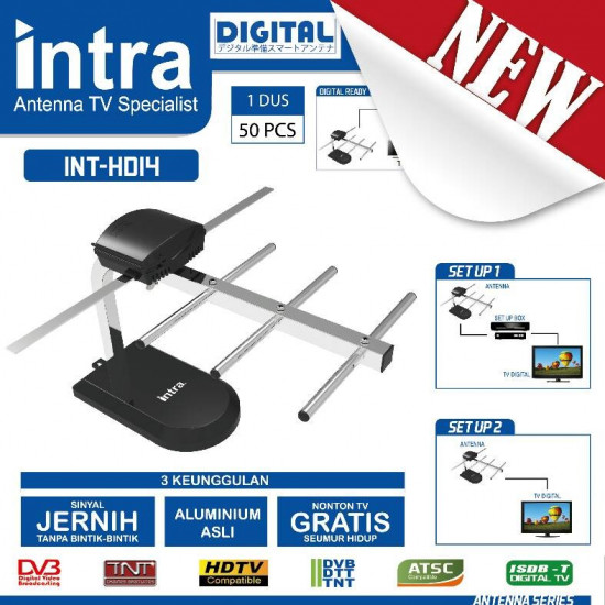 Antena TV Indoor Digital INTRA INT-HD14