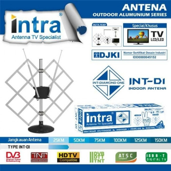 Antena Outdoor & Indoor INTRA INT-D1 Analaog &digital + 15m kabel