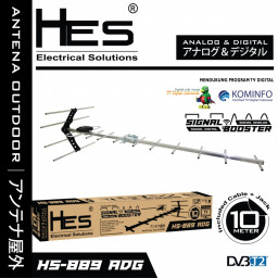 Antena TV Digital Outdoor HES HS-889 + Kabel 10 Meter Antena TV Luar