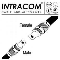 Kabel Antena TV Coaxial Cable + Plug 5C-2V-75 Ohm RG-6/U INTRACOM 13M