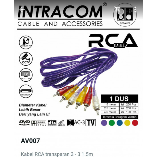 Kabel Intracom AV-007 3R-3R 1,5M